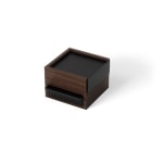 Stowit Mini Jewelry Box Organizer, Black and Walnut
